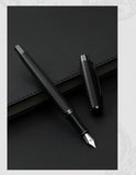 BAOKE T18/T19/T20 Black & Grey Fountain Pen Gift Set with Ink Bottle and 6 Cartridges – Stainless Steel Nib Metal Office Pen thumbnail 18