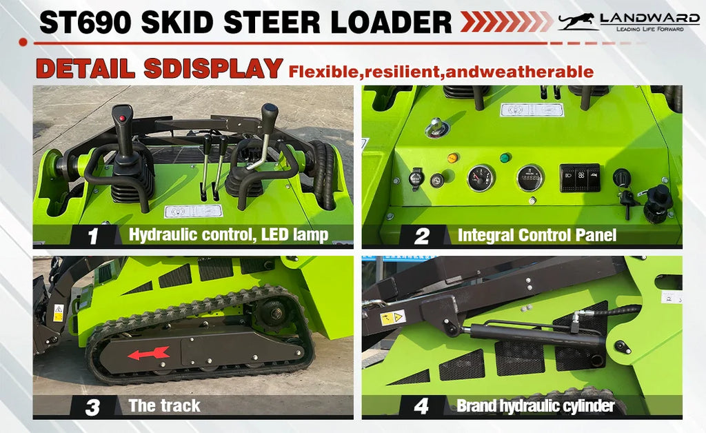 Crawler Skid Steer Loader – Multifunctional Compact Track Loader, Front-End Loader, Customized Chinese Skid Steer