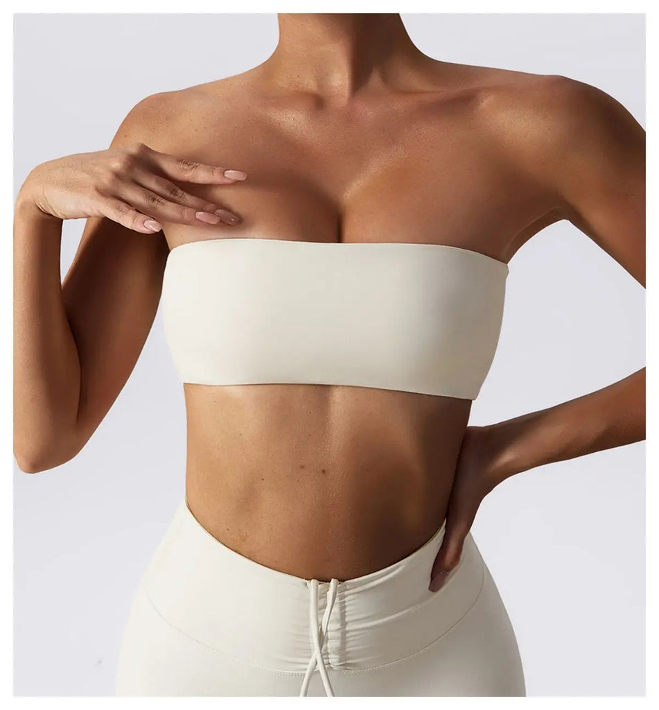 Strapless Quick-Dry Sports Bra Women’s Tube Top Yoga & Fitness Gym Wear