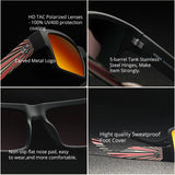 KDEAM Classic Square Polarized Sports Sunglasses UV400 Windproof Outdoor Fishing Driving Shades for Men KD093 thumbnail 2