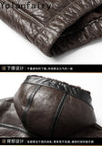 Men’s Natural Sheepskin Leather Jacket with Real Fur Hood – Winter Wool Lined Fur Coat thumbnail 29