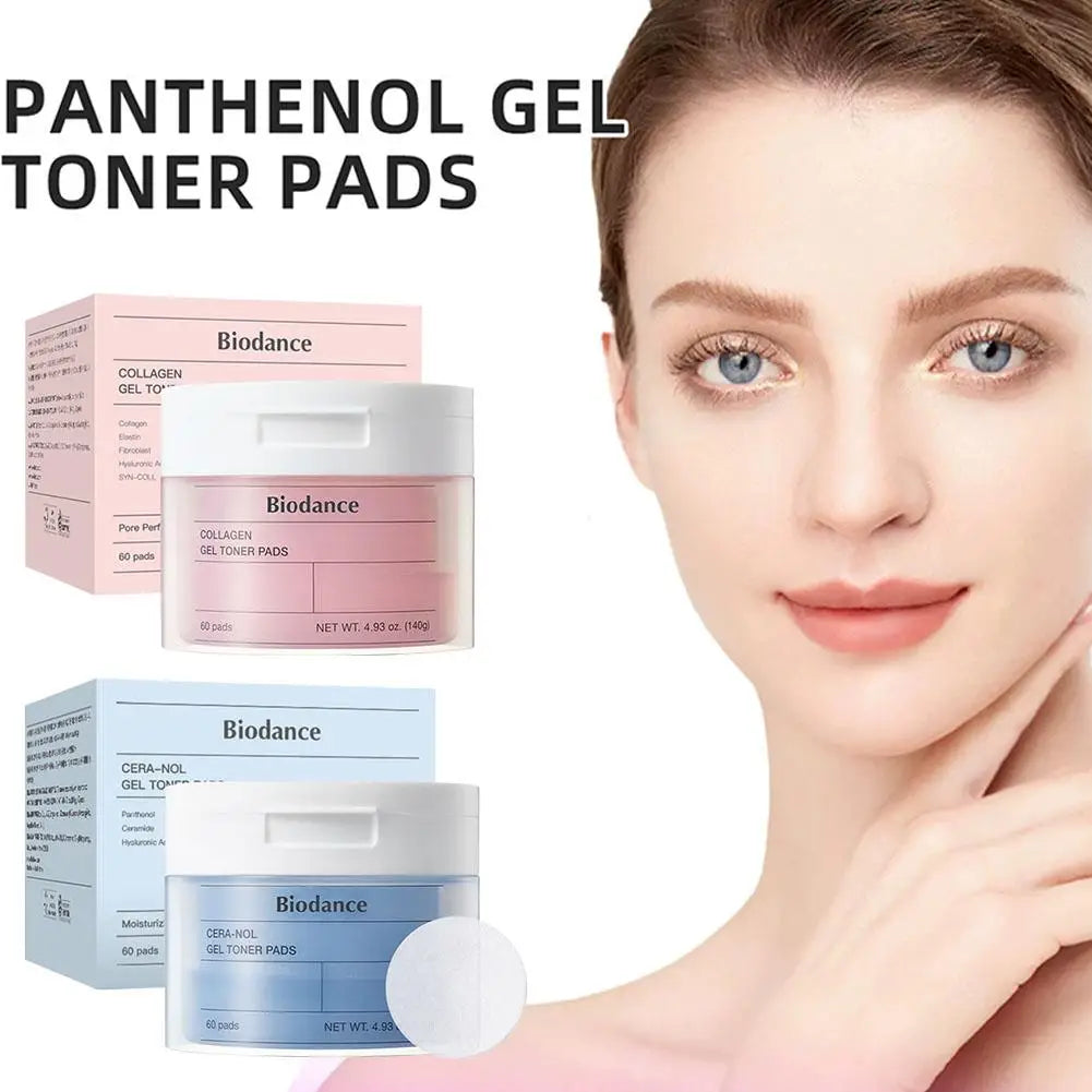 Korean Biodance Collagen Cotton Tablets – Elastic Firming Pore Moisturizing & Calming Facial Pads (60 Pads)