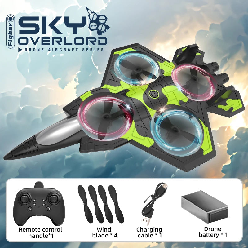 K500 MAX 2.4G Remote Control Fighter Jet Drone with Screen & 360° Rolls