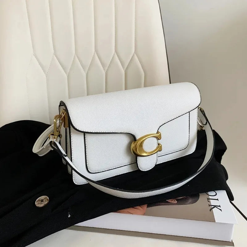 Fashionable Underarm Shoulder Bag with Dual Straps and Diagonal Small Square Design – PU Leather Satchel