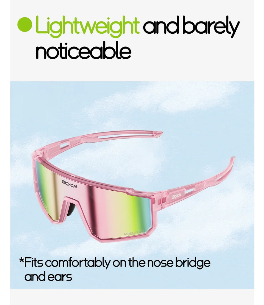 SCVCN Kids Photochromic Cycling Sunglasses UV400 TR90 Lightweight Sports Glasses for Boys and Girls Age 6–14