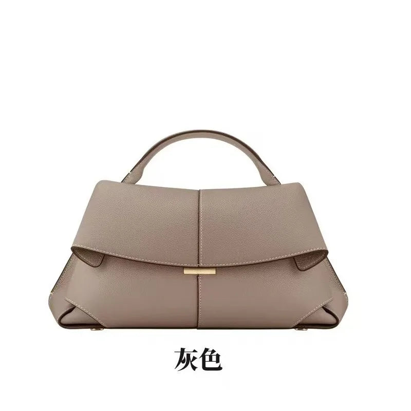 Women’s Pleated Faux Leather Handbag – Luxurious Texture Shell Shoulder Bag