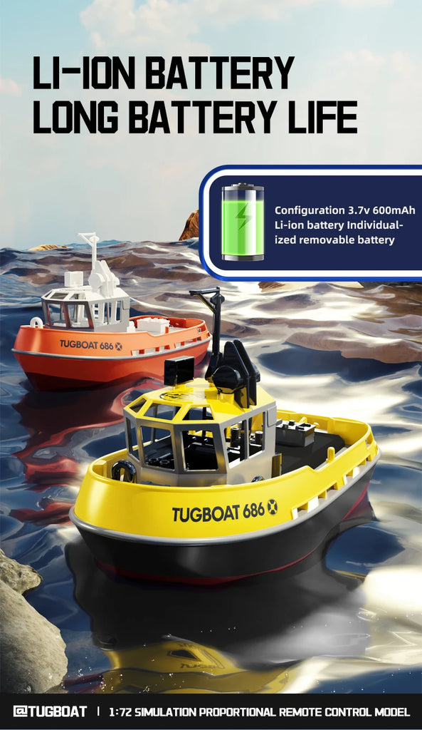 686 RC Boat 1/72 Dual Motor Wireless Remote Control Ship – 2.4G