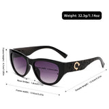 Retro Oval Frame Women’s Fashion Sunglasses UV400 Gradient Lens Lightweight TR90 Street Style – LT3515 thumbnail 6