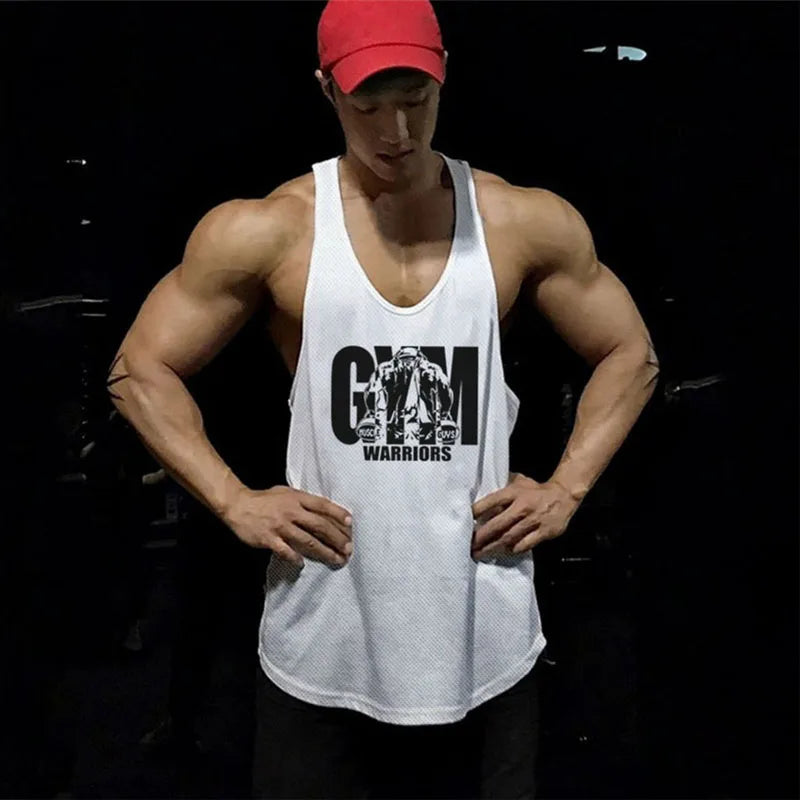 Men’s Mesh Fitness Stringer Tank Top – Sleeveless Gym & Workout Vest