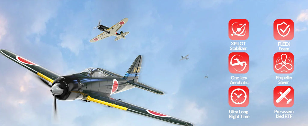 Volantex Spitfire RC Fighter Plane 400mm EPP Warbird – 4CH 2.4GHz RTF with XPilot Stabilization & One-Key Aerobatics