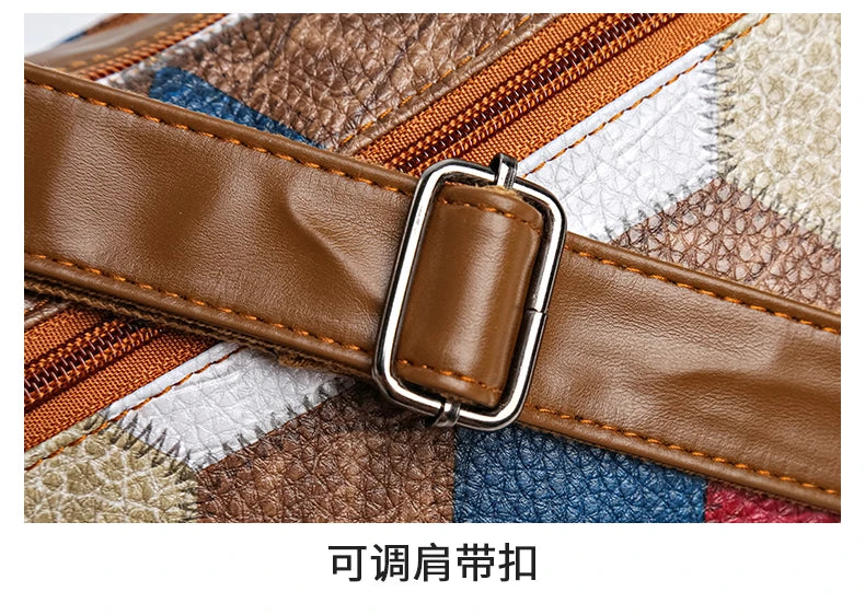 Vintage PU Leather Armpit Shoulder Bag for Women – Geometric Rivet Crossbody Satchel