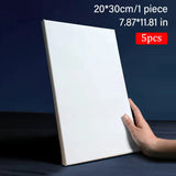 5pcs White Blank Square Artist Canvas Wooden Frame Cotton Boards for Oil, Acrylic & Watercolor Painting thumbnail 28