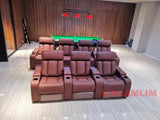 MINGDIBAO Luxury Electric Recliner Cinema Chair with LED Lighting & Cup Holder – Genuine Leather Home Theater Seating thumbnail 11