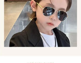 Kids Metal Oval Sunglasses – Cute Fashion Mirror Lens UV Protection for Boys & Girls thumbnail 12