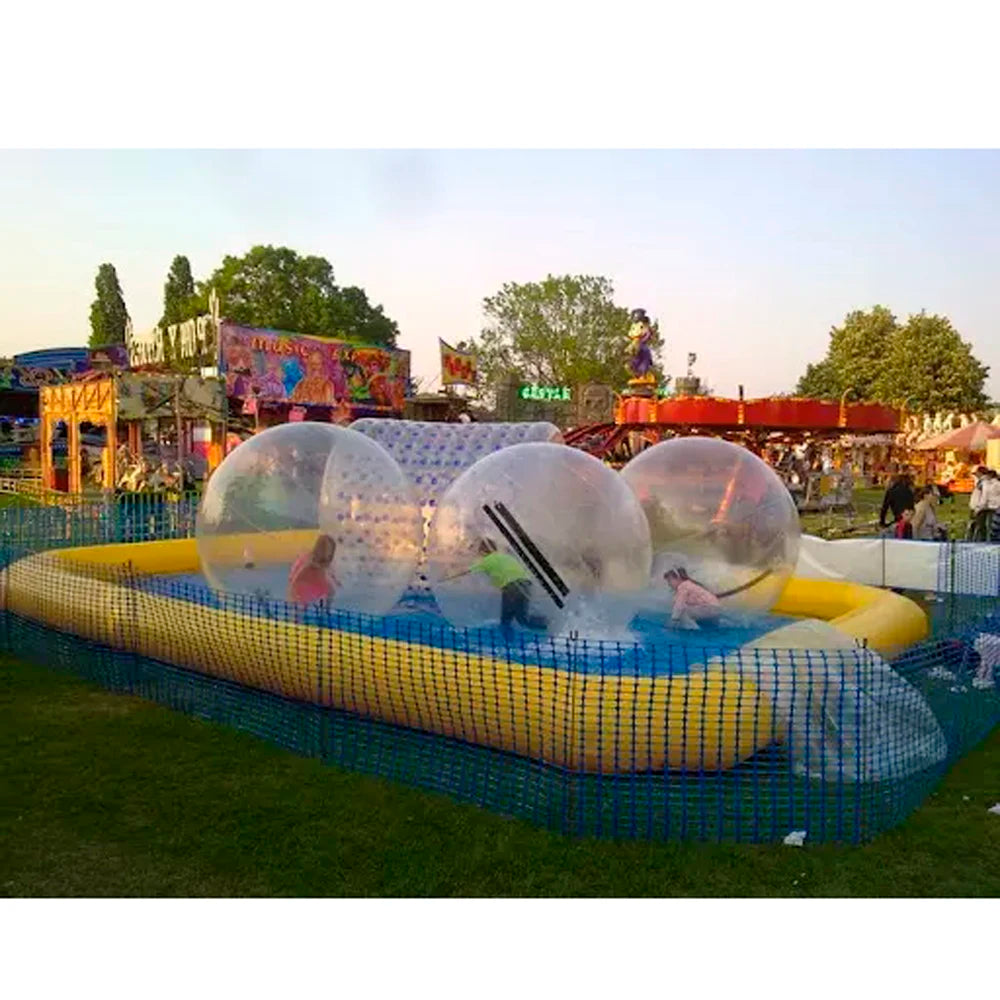 Square Inflatable Swimming Pool & Water Zorb Ball Pool – Heavy Duty PVC Outdoor Fun