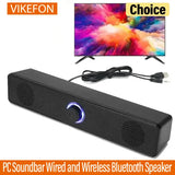 PC Soundbar Bluetooth Speaker – Wired & Wireless USB Powered for TV, PC, Laptop, Gaming, Home Theater thumbnail 1