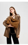 Women’s Genuine Suede Leather Large Capacity Shoulder Tote Bag Luxury Casual Handbag thumbnail 20