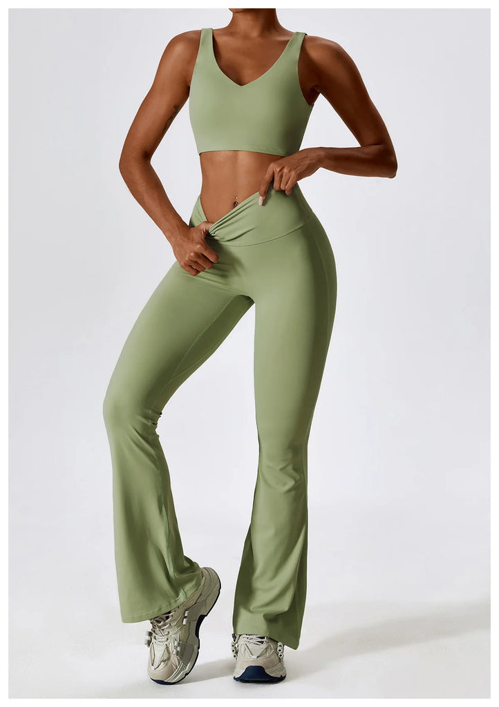 Seamless 2-Piece Women’s Yoga Set – Fitness Leggings & Sports Bra Workout Suit