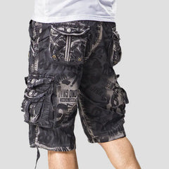 Vintage Men’s Camouflage Cargo Shorts – Loose Fit Summer Streetwear with Multiple Pockets