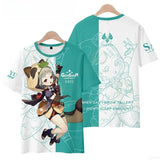 Genshin Impact Cartoon Kids T-Shirt – Unisex Short Sleeve Summer Tee for Boys & Girls thumbnail 13