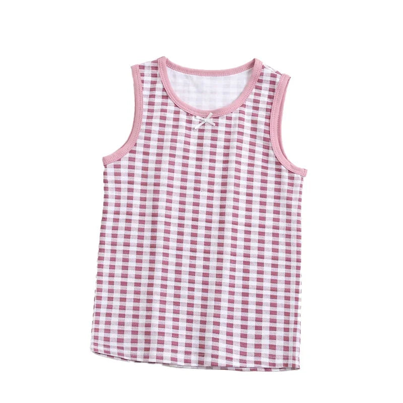 Girls’ Summer Tank Tops – Cartoon Cotton Camisoles, Ages 3-8
