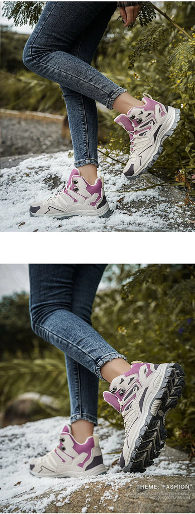 Winter Women’s Velvet Warm Hiking Shoes – Waterproof, Durable & Built for Adventure