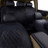 All Season Quilted PU Leather Car Seat Cover Set – Full Surround Waterproof Universal Fit for Sedan, SUV & Pick-Up Truck thumbnail 4