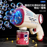 Porous Astronaut Electric Bubble Gun for Kids – Automatic Bubble Machine with Light, Summer Outdoor Party Toy thumbnail 1