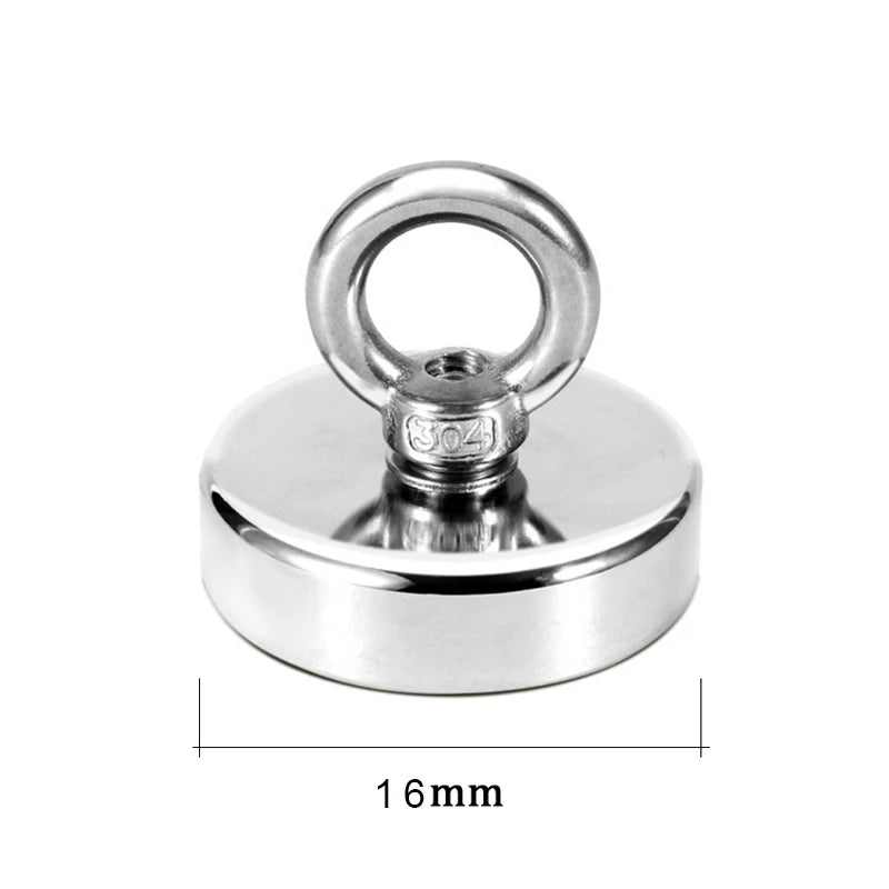Super Strong Neodymium Fishing Magnet with Eyebolt and Countersunk Hole