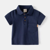 Fashion Kids Boys Polo Shirt – Luxury Stand Collar Summer Tee, Soft Breathable Cotton thumbnail 26