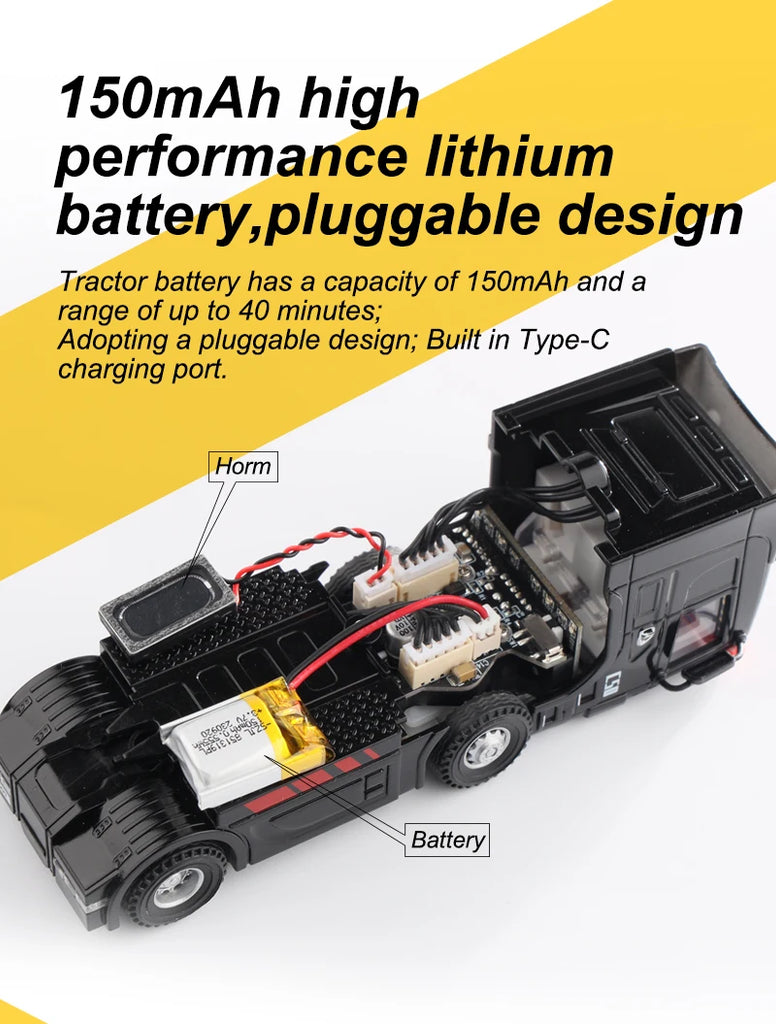 Turbo Racing C50-T 1:76 Remote Control Truck with Lights and Horn – RTR Version