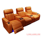 MINGDIBAO Luxury Electric Recliner Cinema Chair with LED Lighting & Cup Holder – Genuine Leather Home Theater Seating thumbnail 20