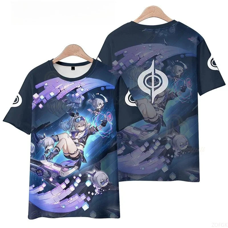 Genshin Impact Cartoon Kids T-Shirt – Unisex Short Sleeve Summer Tee for Boys & Girls