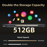OUKITEL WP30 Pro 5G Rugged Smartphone Android 13 – 24GB + 512GB, Dual Display, 11000mAh, 120W Fast Charge thumbnail 5