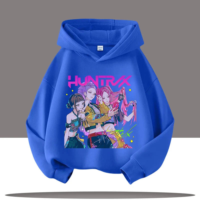 K-pop Demon Hunters Hoodie for Kids – Boys & Girls Fashion Pullover with Saja Print