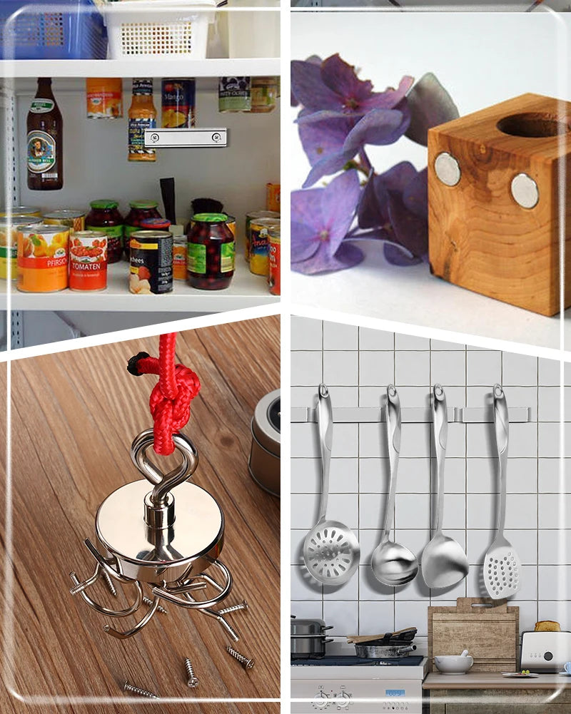 Super Strong Fishing Magnet – Heavy Duty Salvage Search Magnet with Eyebolt | Powerful Permanent Magnet for Treasure Hunting & Recovery