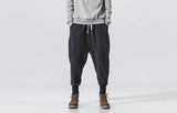 Men’s Cotton Linen Harem Pants – Baggy Streetwear Joggers with Elastic Waist thumbnail 15