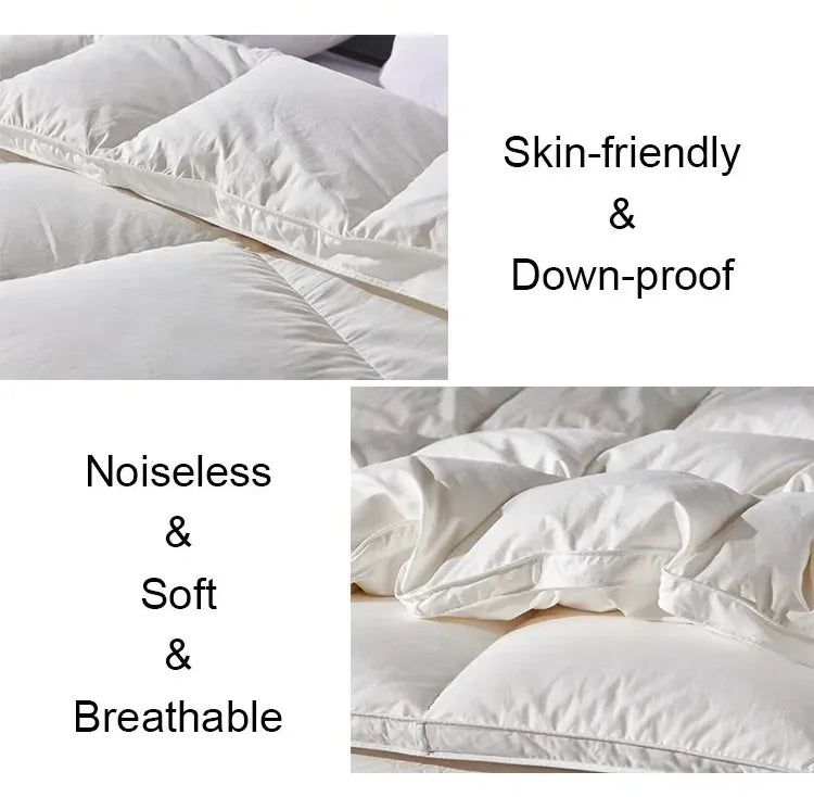 Goodnight Kiss 100% White Goose Down Comforter – Soft Luxury Warm Duvet for Winter, Spring & Autumn