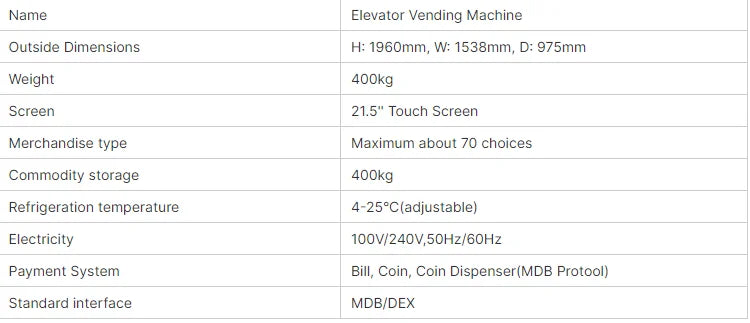 Hot Selling Large Capacity Automatic Combo Snacks & Drinks Vending Machine – Outdoor 24 Hours