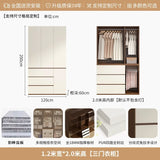 Luxury Nordic Modern Metal Wardrobe with Storage Drawers – Adult Bedroom Closet Furniture thumbnail 43