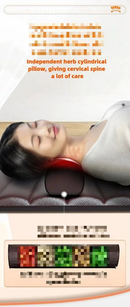 Electric Full Body Massage Mattress with Heating and Hand Control – Neck, Shoulder, Waist, Back & Leg Airbag Kneading Vibration Cushion