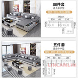 Linlamlim Modern Sectional Sofa Set with Chaise Lounge, Bluetooth Speakers & USB Charging Ports thumbnail 24