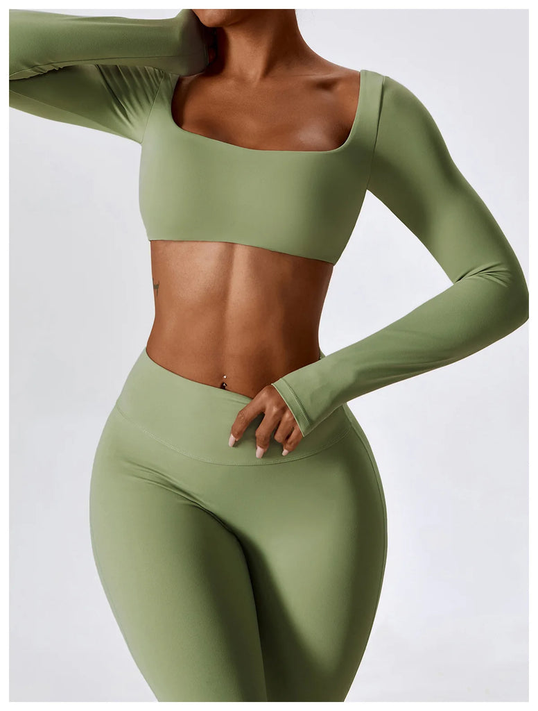 Seamless 2-Piece Women’s Yoga Set – Fitness Leggings & Sports Bra Workout Suit