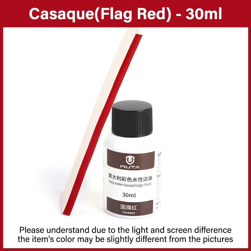 30ml Professional Leather Edge Paint – Italy Imported Water-Based Semi-Gloss Edge Oil, 22 Colors DIY Leather Finish