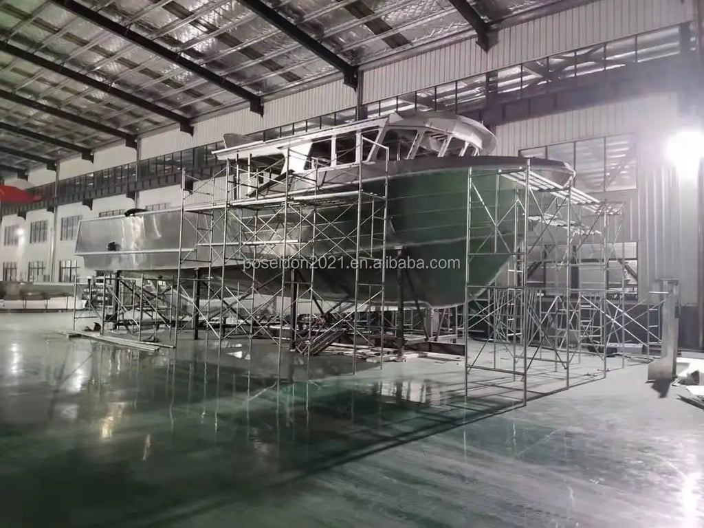 22ft High-Speed Aluminum Fishing Boat with Outboard Engine | Sport Yacht Cabin Cruiser