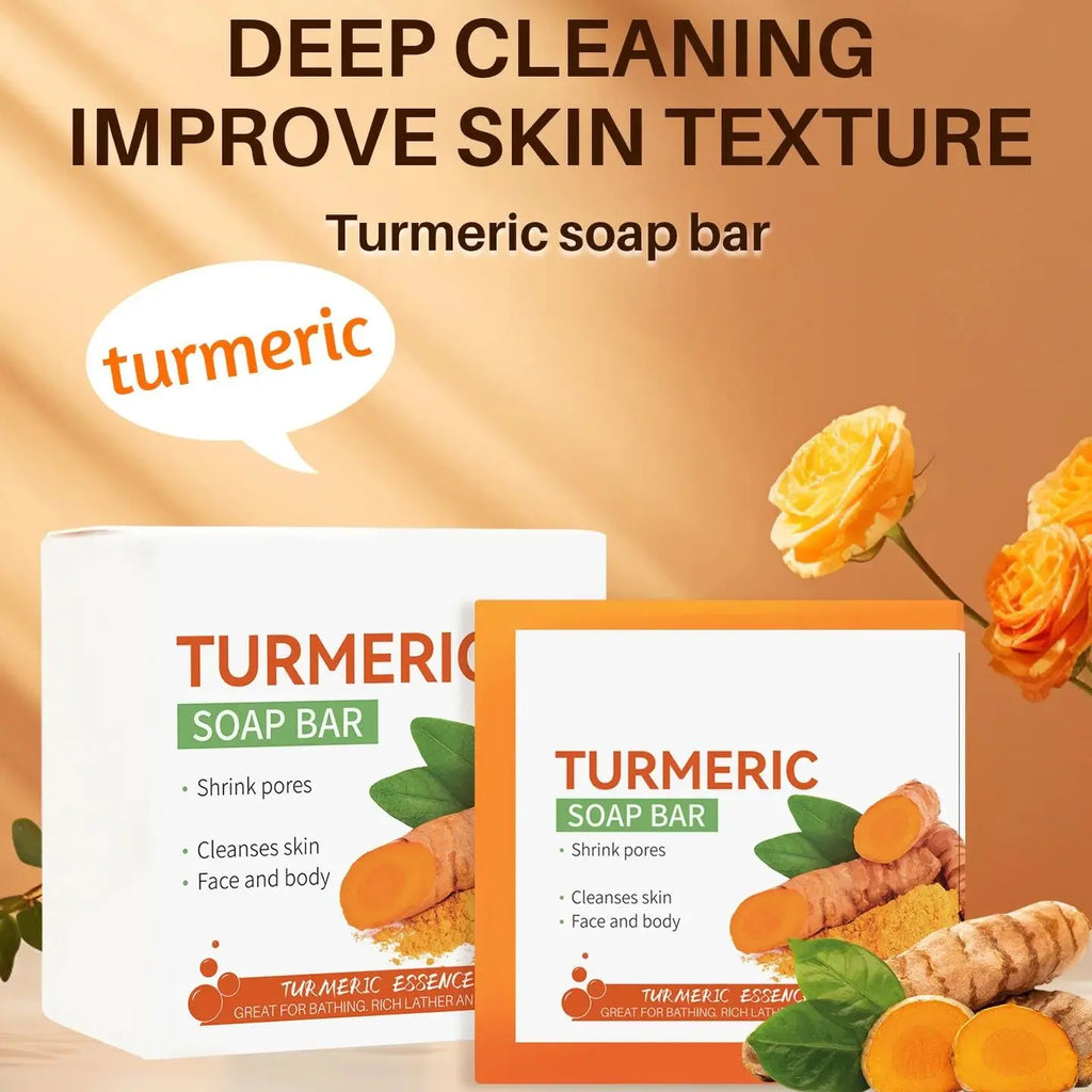 Handmade Turmeric Soap 100g – Brightening Face & Body Cleanser for Dark Underarms, Legs & Tender Skin Care