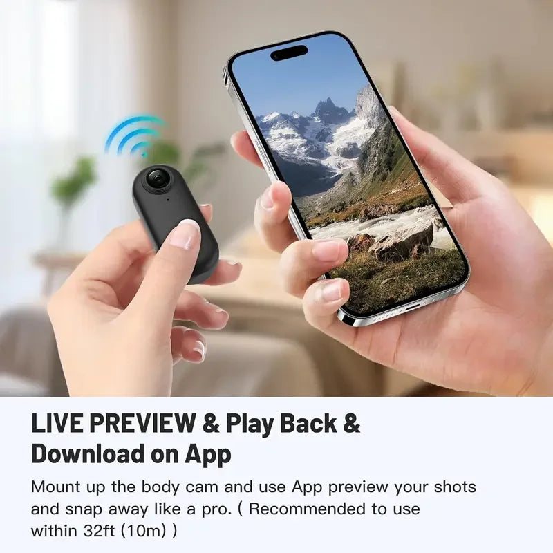 H88 Mini Body Camera 1080P Full HD WiFi Action Cam with Helmet & Handlebar Mount