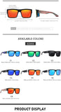 KDEAM Classic Square Polarized Sports Sunglasses UV400 Windproof Outdoor Fishing Driving Shades for Men KD093 thumbnail 17