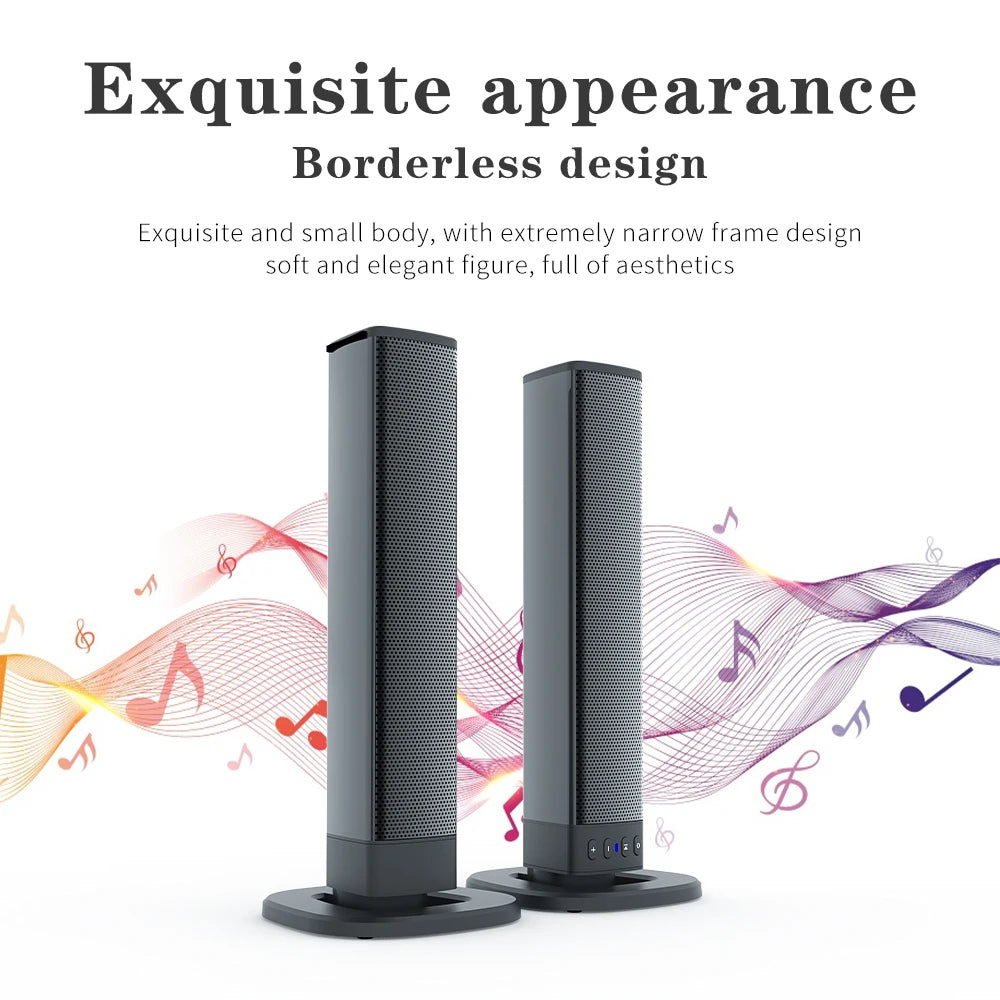 Powerful Wireless Soundbar with Subwoofer – TV, PC & Home Theater Speaker