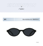 Oval Rice Nail Retro Fashion Sunglasses – Customizable Myopia Lenses 0~-6.0 thumbnail 13